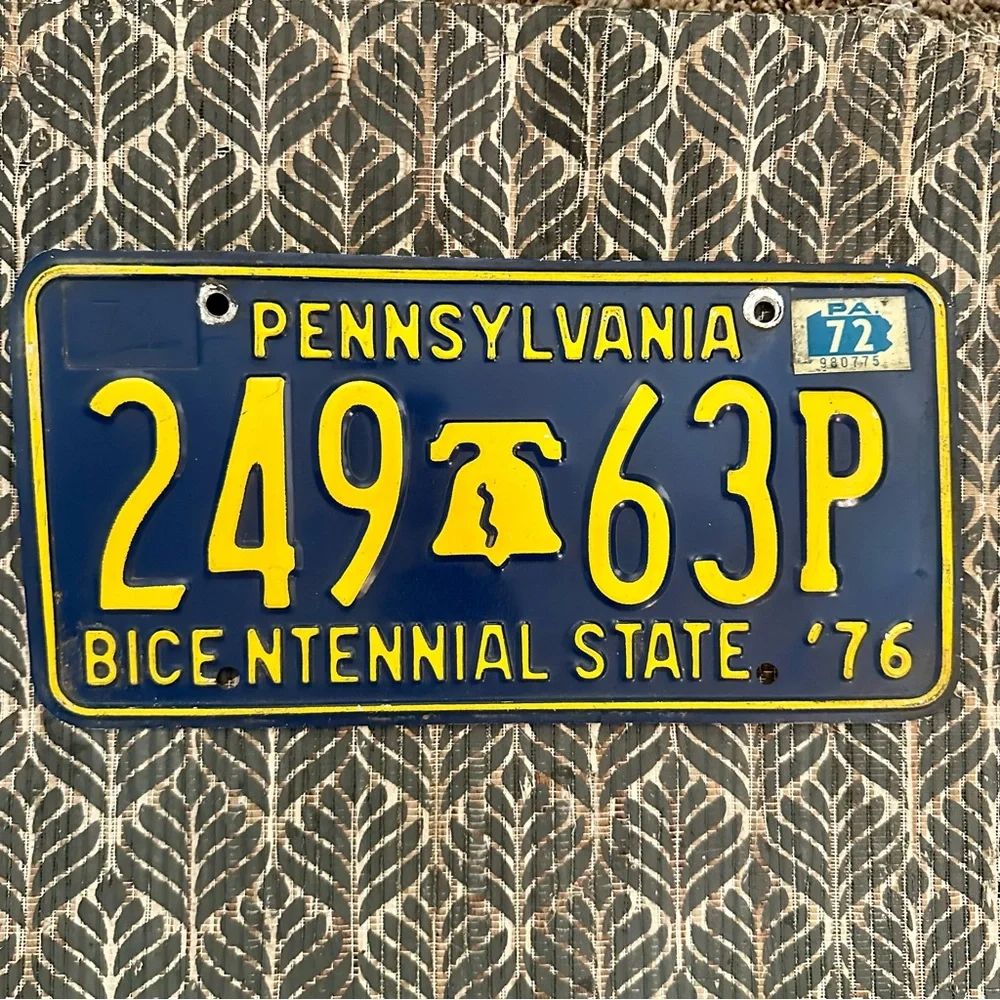 Pennsylvania Bicentennial State 1976 License Plate